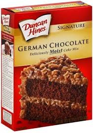 Cocoa adds a rich flavor profile to this boxed cake mix, creating a smooth use it to make your favorite chocolate dessert, from chocolate cupcakes and cake pops to chocolate cake cookies. Duncan Hines German Chocolate Cake Mix 16 5 Oz Nutrition Information Innit