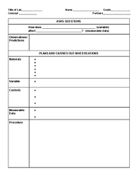 Middle School Science Lab Template