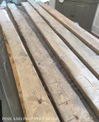 easy faux wood beams diy tutorial 16