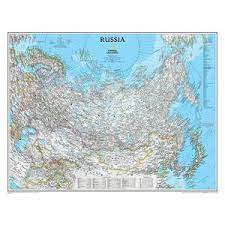 Rijd met de meest recente kaart. National Geographic Kaart Rusland Politiek Engels
