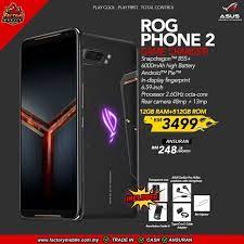 Rog phone ii features asus aura rgb lighting, with an illuminated rear rog logo that can display a whole rainbow of lighting schemes: Asus Rog 2 Original Myset 12gb Ram 512gb Rom Shopee Malaysia