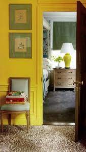 yellow wall decor house design