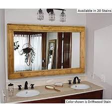 Rustic wooden framed wall mirror, natural wood bathroom vanity mirror for farmhouse decor, vertical or horizontal hanging, 32 x 24, brown. Large Wood Framed Mirror You Ll Love In 2021 Visualhunt