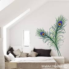 Peacock Feathers Wall Art Sticker