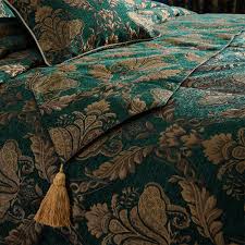 shiraz green traditional jacquard bed