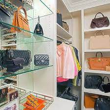 Glass Handbag Shelves Design Ideas