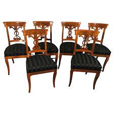 set of 6 biedermeier dining chairs