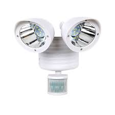 led solar twin head outdoor security