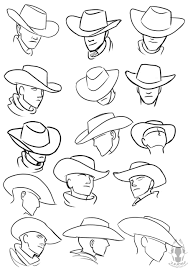 Cowboy coloring pages for kids. Cowboy Hat References By Zerna On Deviantart