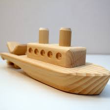 organic baby wooden showboat toy