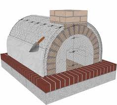 Mix mortar or cement (whatever the manufacturer recommends to adhere your material) then using a trowel, apply a good amount to the back of the brick tile and press onto the cinderblock base. Brickwood Ovens Low Cost Pizza Ovens From The Pizza Oven Experts