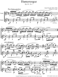 dvorak op 101 no 7 humoresque violin