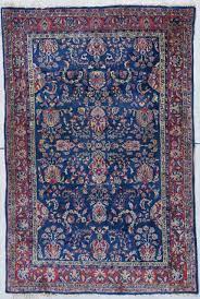 antique blue sarouk oriental rug 4 2 x