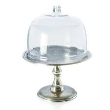 Footed Cake Stand In Antique Silver