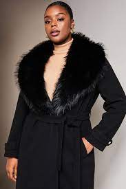 Buy Lipsy Black Curve Faux Fur Collar