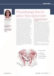 physiotherapy first for pelvic floor