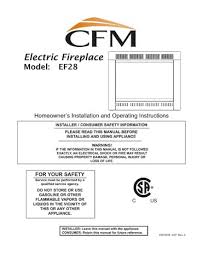 Cfm Corporation Ef28 User Manual Free