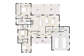 3 bedroom modern mid century house plan