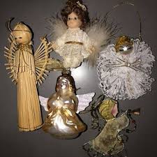 vintage gold angel ornaments