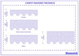 carpet padding thickness and guidelines