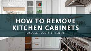 how to remove kitchen cabinets