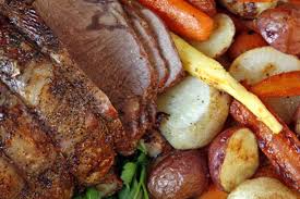 Prime rib isn't the kind of dish you'd whip up any old night of the week. A Christmas Feast Old English Dinner Features Standing Rib Roast Of Beef And All The Trimmings Cleveland Com