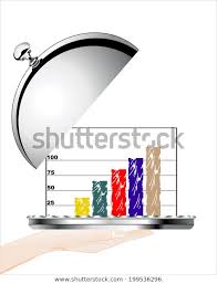 Womans Hand Holding Silver Platter Business Stock Vector