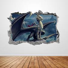 3d Graphic Fantasy Dragon Wall Art