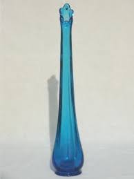 Mid Century Glass Vase Vintage Art Glass