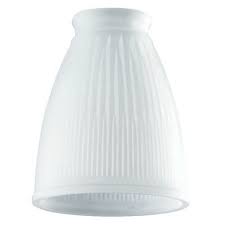 Pleated Frosted Glass Ceiling Fan Light
