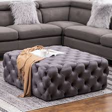 Deep Oned Chesterfield Pouffe Seat