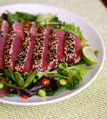 y seared ahi tuna salad with sesame