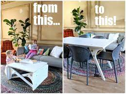 convertible coffee table tutorial and