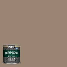 Behr Premium 8 Oz Sc 153 Taupe Solid Color Waterproofing Exterior Wood Stain And Sealer Sample