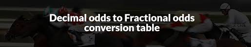 fractional odds conversion table