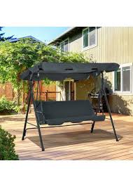 Outsunny Outdoor 3 Seat Canopy Swing