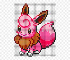 Minecraft designs for hama beads. Pixel Art Pokemon Grid Eevee Hd Png Download 500x635 4985351 Pngfind