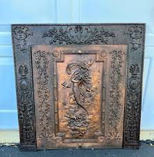 Antique Iron Fireplace Cover Surround
