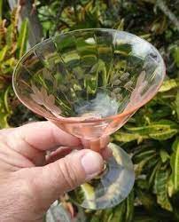 Vintage Pink Depression Glass Lacey