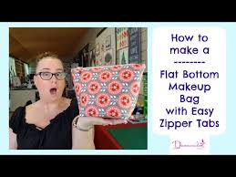 how to make a flat bottom makeup bag