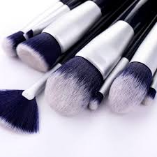 navy blue makeup brushes set