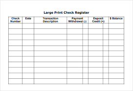 Printable Checkbook Register Sheets Download Them Or Print