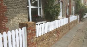 Garden Brickwork Iron Railings And