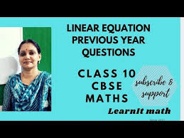 Class 10 Maths Pair Of Linear