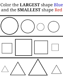 Color The Shapes Learning Large And Small Pre Shape