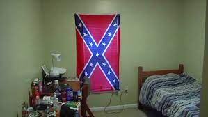 student hangs confederate flag in dorm