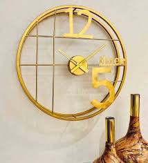 Gold Metal Double Novelty Wall Clock