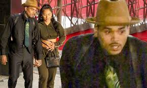 Chris brown wasn't there when the police went to the scene. Chris Brown Holds Hands With Ex Girlfriend Ammika Harris On The Set Of Music Video Daily Mail Online