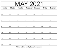 Feel free to type in your obligations using your favorite.pdf editing program, or print out the calendar and write them in by hand. May 2021 Calendar Blank Printable Monthly Calendars