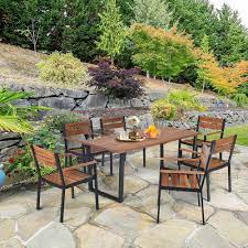 Gymax Patented 7pcs Patio Dining Set